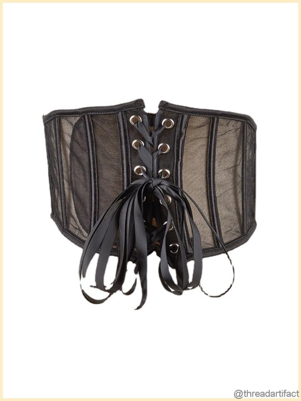 Wide Corset Elastic Belt Lace Up Imitation Leather Women's
